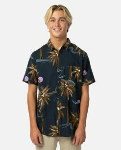 Brushed Palm Floral Shirt