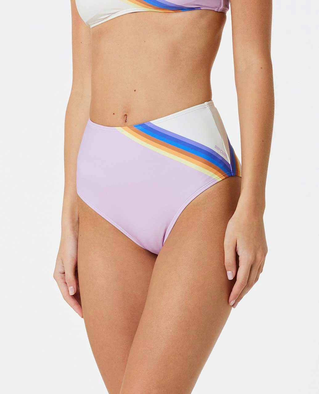 Sunrise Stripe High Waisted Good Coverage Bikini Bottom - Image 3