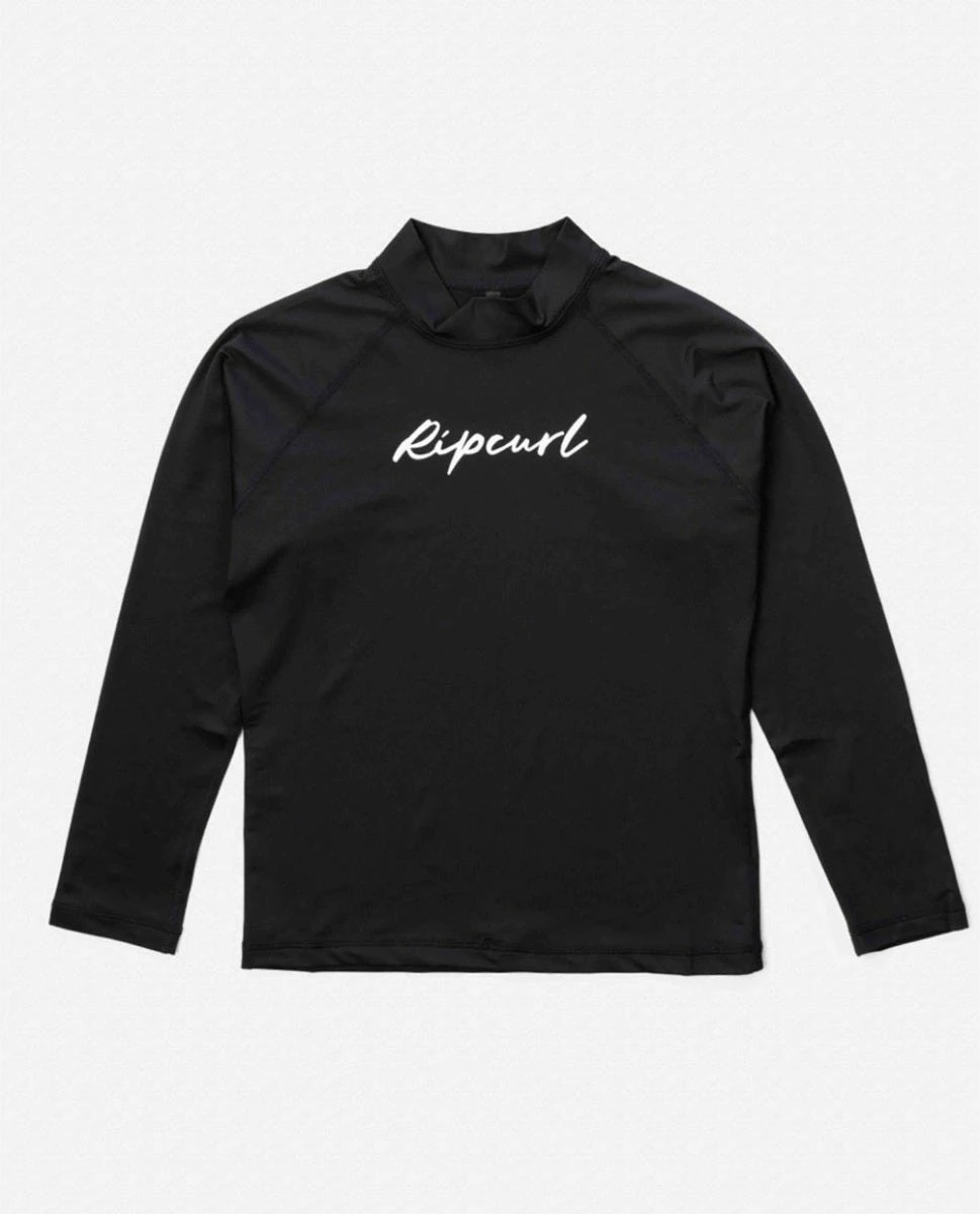 Long Sleeve Script Rashguard - Girls (8-16 Years)