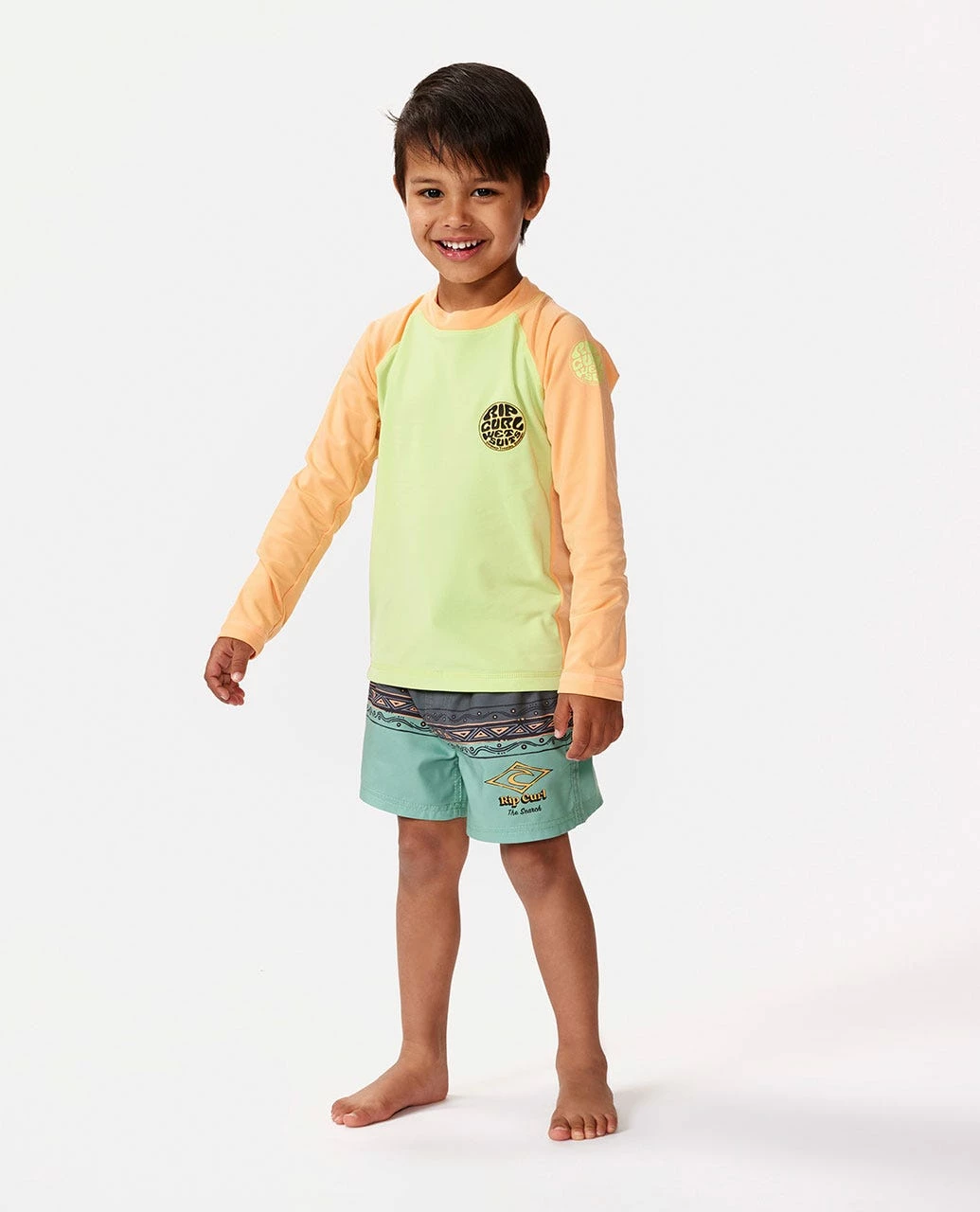 Icons UV Brushed Long Sleeve Rash Vest - Boys (1-8 Years)